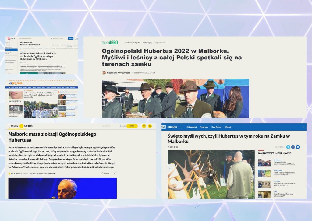 Relacje medialne z obchodów Hubertusa Ogólnopolskiego Malbork 2022