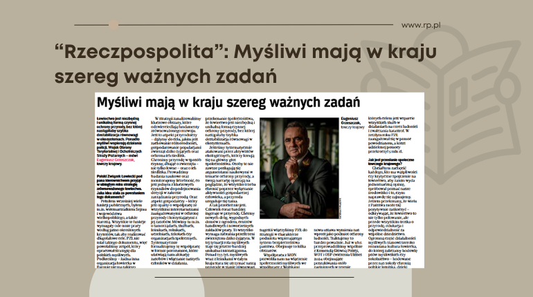 „Rzeczpospolita”: Myśliwi mają w kraju szereg ważnych zadań