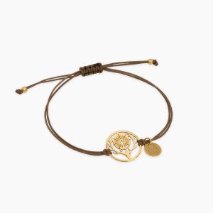 Bransoletka z logo Polskiego Związku Łowieckiego - kolor jasny brąz